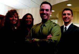 Left to right: Sharon Mascetti, Regional Sales Manager; Elaine French, Equipment Sales Specialist; Dr. Daniel Casel; Jayme Amos, Field Sales Consultant.