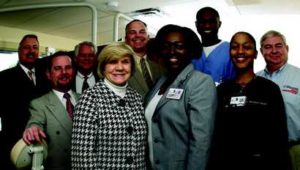 Front Row (L to R): Dave Luckenbaugh, SE Regional Manager Special Markets/Equipment; Jean Vaughn, Practice Manager; Jennifer Clark, COO; Dr. Monique Smith. Second Row (L to R): Mike Templeton, FSC; Marion Stokes, ESS; Bryan Allem, South Carolina Regional Manager; Dr. Cemeron Longstreet; Will Banister, EST.
