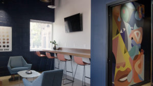 Dr. Wood’s two passions are art and dentistry. With the design of his practice, he brought them together to create a fun environment for his patients to relax during their appointments.