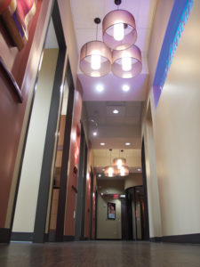 Dramatic customized lighting.