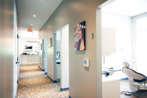 Hallway looking into treatment room