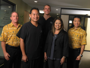 Left to Right: Trent Knief, Equipment Sales Specialist; Dr. Alan Ing; Dr. Kyle Dumpert; Traci Sparks, Regional Manager; Grant Matsushita, Digital Technology Specialist