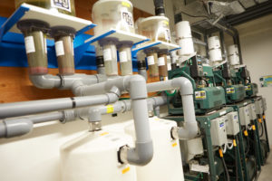 When equipping such a large practice, savings in water usage and electricity can make a significant difference, and the RAMVAC dry vacuum system delivers, providing heavy-duty power and efficiency.