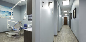 Hallway looking into treatment room